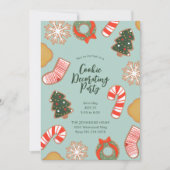 Kerstkoekjesfeest met feestdag als decoratie kaart (Voorkant)