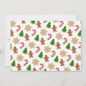 Kerstkoekjesfeest met feestdag als decoratie kaart (Achterkant)