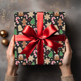 Kerstkoekjesfeestdagen Cadeaupapier