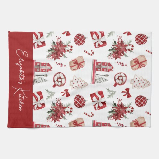 Kerstkoekjesfeestdagen Theedoek (Horizontaal)