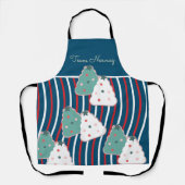 Kerstkoekjeskoekje Baking Team Name Peppermint Schort (Voorkant)