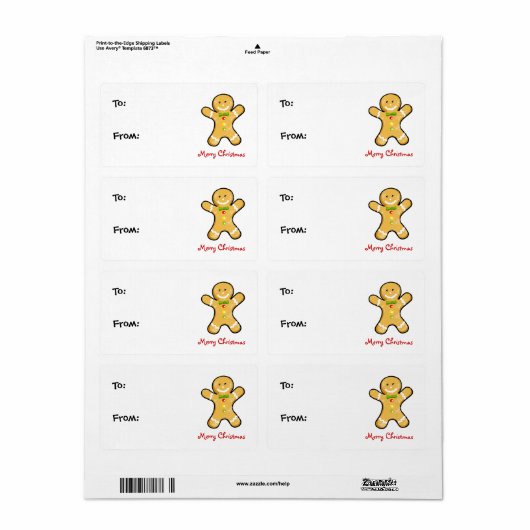 kerstkoekjeskoekje etiket (Full Sheet)