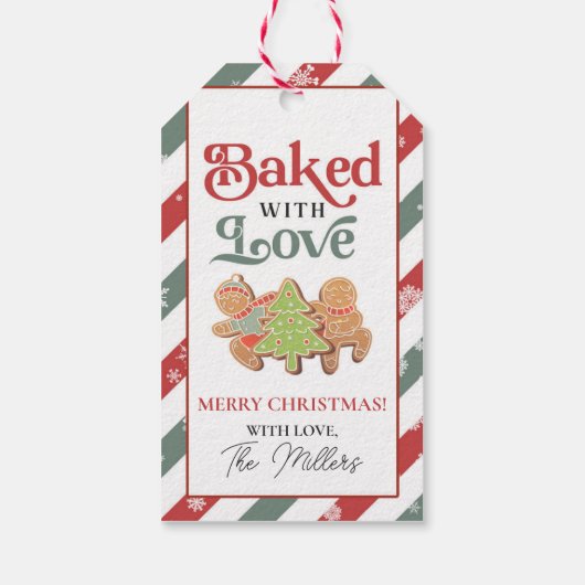 kerstkoekjeskoekje gebakken met liefde cadeaulabel (Achterkant)