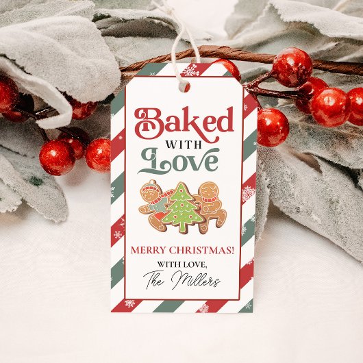 kerstkoekjeskoekje gebakken met liefde cadeaulabel