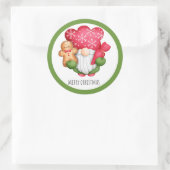 Kerstkoekjeskoekje Gnome Classic Round Sticker (Tas)