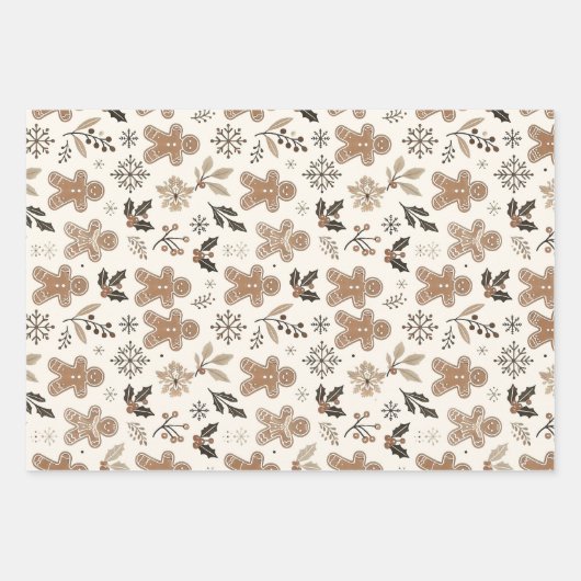 kerstkoekjeskoekje inpakpapier vel (Voorkant 2)