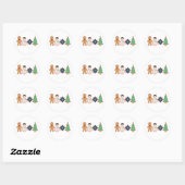kerstkoekjeskoekje ronde sticker (Vel)