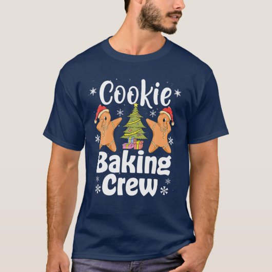 Kerstkoekjeskoekjes, kruimelaar Pajama, ontbijtkoe T-shirt (Voorkant)