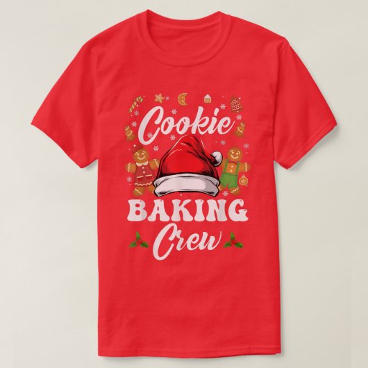 Kerstkoekjeskoekjes, kruimelaar Pajama, ontbijtkoe T-shirt (Design voorkant)