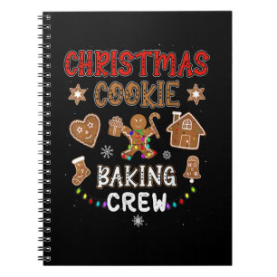Kerstkoekjeskoekjes voor het bakken van Crew Xmas  Notitieboek