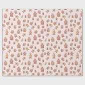 kerstkoekjeskoekjespatroon cadeaupapier (Vlak)