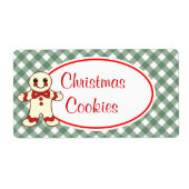 Kerstkoekjeslabels van peperkoek etiket (Voorkant)