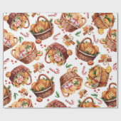 Kerstkoekjesmanden Cadeaupapier (Vlak)