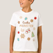 Kerstkoekjesmonster Kinder T-shirt (Voorkant)