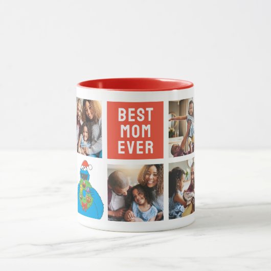 Kerstkoekjesmonster | Mam - Fotocollage Mok (Midden)