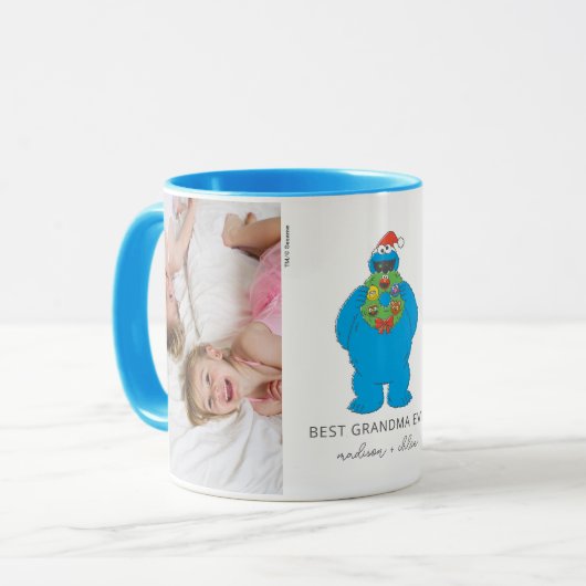 Kerstkoekjesmonster | Oma - Foto Mok (Voorkant links)