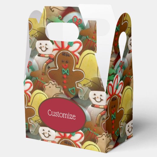 Kerstkoekjespatroon Bedankdoosjes (Geopend)