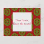 Kerstkoekjespatroon Briefkaart (Achterkant)