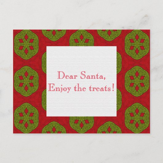 Kerstkoekjespatroon Briefkaart (Achterkant)