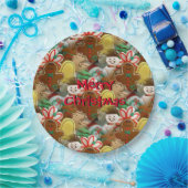 Kerstkoekjespatroon Papieren Bordje (Feest)