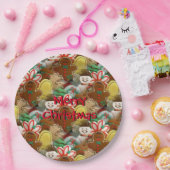 Kerstkoekjespatroon Papieren Bordje (Feest)