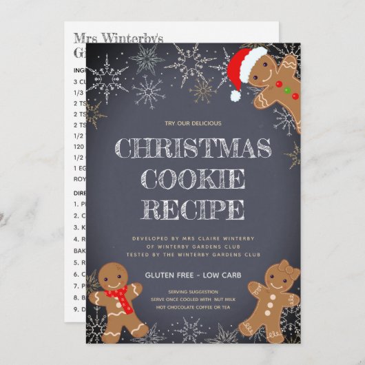 Kerstkoekjesrecept (Voorkant / Achterkant)