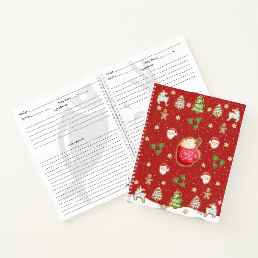 Kerstkoekjesrecept Notitieboek (Binnen)