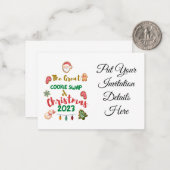 Kerstkoekjesruil 2023 uitnodiging (Voorkant / Achterkant in situ)