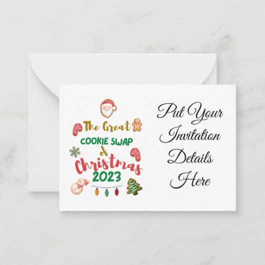 Kerstkoekjesruil 2023 uitnodiging (Voorkant)
