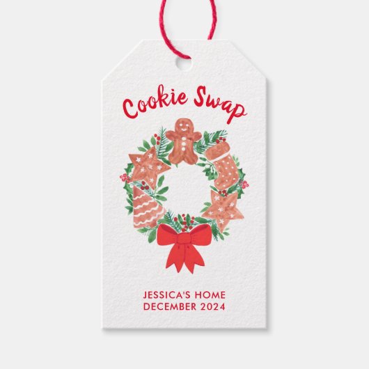 Kerstkoekjesruil Cadeaulabel (Voorkant)