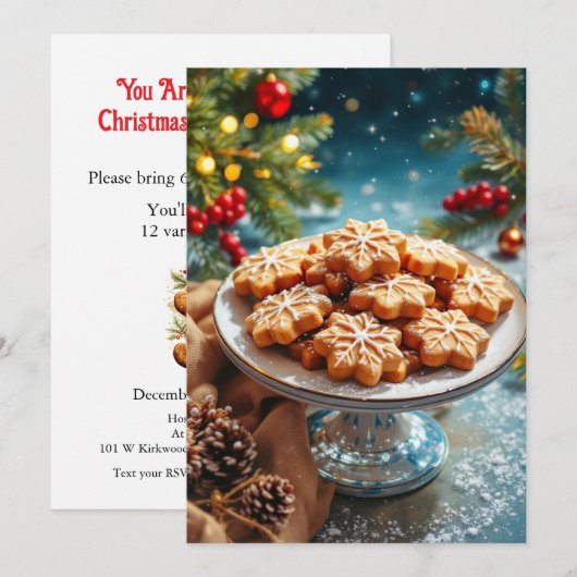 Kerstkoekjesruil Kaart (Voorkant / Achterkant)