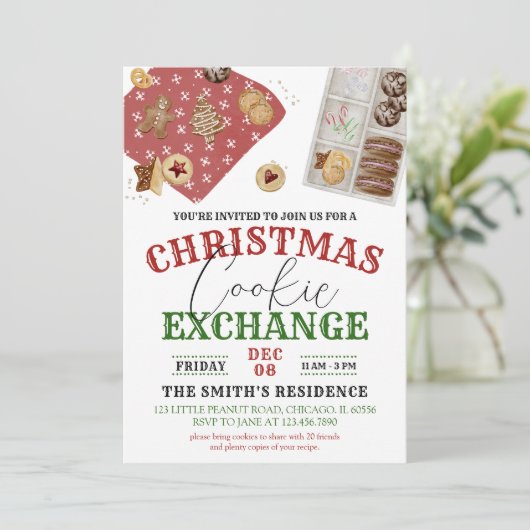 Kerstkoekjesruil Kaart (Staand voorkant)