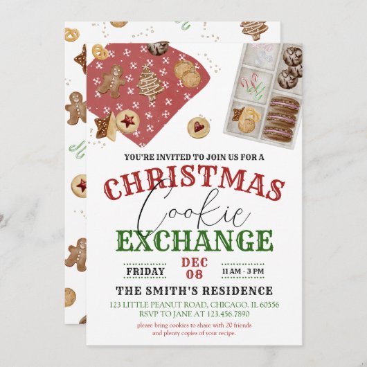 Kerstkoekjesruil Kaart (Voorkant / Achterkant)