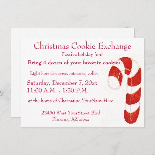 Kerstkoekjesruil Kaart (Voorkant / Achterkant)