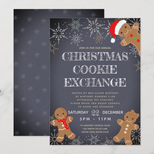 Kerstkoekjesruil Kaart (Voorkant / Achterkant)