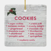 Kerstkoekjesruil Keramisch Ornament (Achterkant)