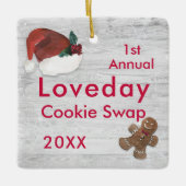 Kerstkoekjesruil Keramisch Ornament (Voorkant)