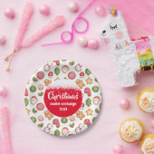 Kerstkoekjesruil Papieren Bordje (Feest)