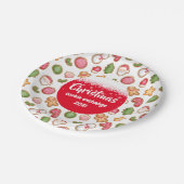 Kerstkoekjesruil Papieren Bordje (Gekanteld)