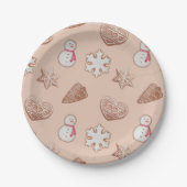 Kerstkoekjesruil Papieren Bordje (Voorkant)