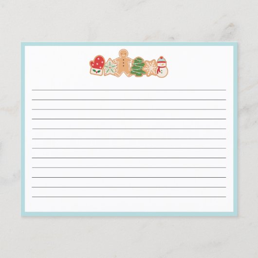 Kerstkoekjesruil | Recipe Kaart (Achterkant)