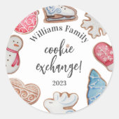 Kerstkoekjesruil Ronde Sticker (Voorkant)