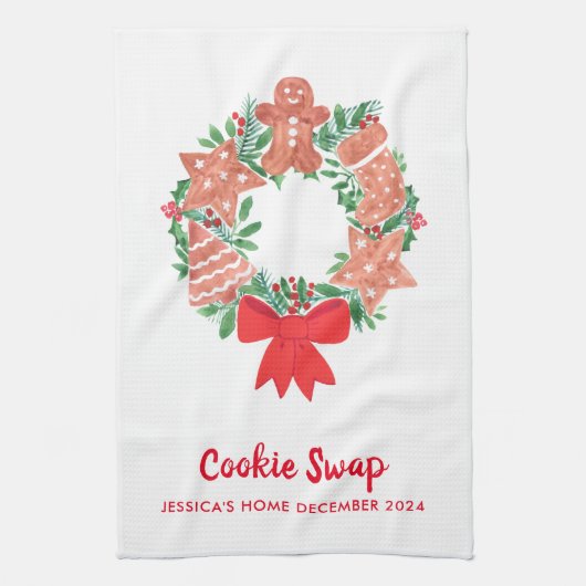 Kerstkoekjesruil Theedoek (Verticaal)