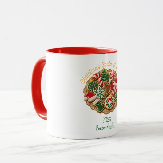Kerstkoekjesruilcadeau Mok (Voorkant links)
