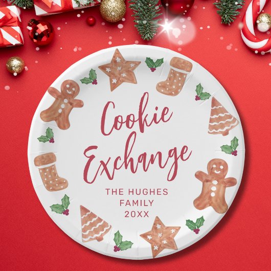Kerstkoekjesruilfeest Papieren Bordje