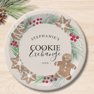 Kerstkoekjesruilfeest papieren bordje