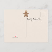 Kerstkoekjesruilfeest  uitnodiging briefkaart (Achterkant)
