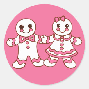 Kerstkoekjesstickers ronde sticker