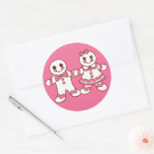 Kerstkoekjesstickers ronde sticker (Envelop)