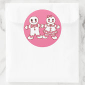 Kerstkoekjesstickers ronde sticker (Tas)